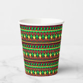 Matching Kwanzaa Yellow Red Black Green Papieren Bekers (Links)