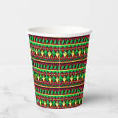 Matching Kwanzaa Yellow Red Black Green Papieren Bekers (Rechts)
