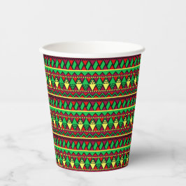 Matching Kwanzaa Yellow Red Black Green Papieren Bekers
