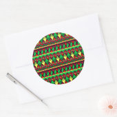 Matching Kwanzaa Yellow Red Black Green Ronde Sticker (Envelop)