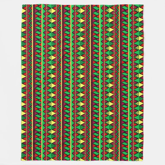 Matching Kwanzaa Yellow Red Black Large Fleece Deken (Voorkant)