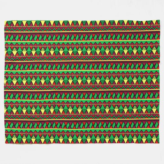 Matching Kwanzaa Yellow Red Black Large Fleece Deken (Voorkant (Horizontaal))