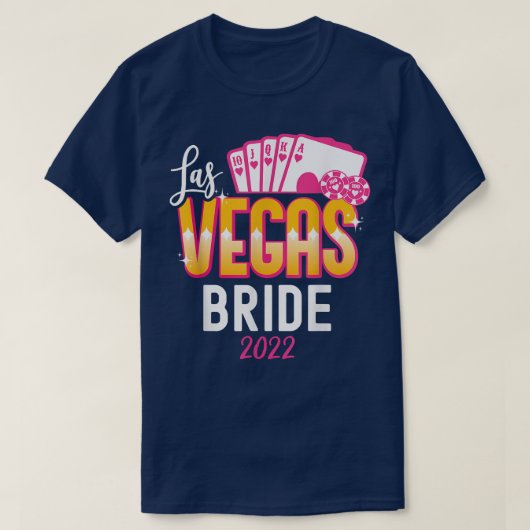 Matching Las Vegas 2022 Wedding Bride and Groom Ve T-shirt (Design voorkant)