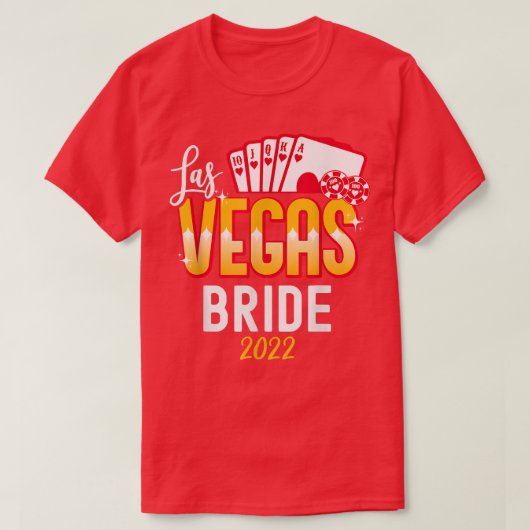 Matching Las Vegas 2022 Wedding Bride and Groom Ve T-shirt (Design voorkant)