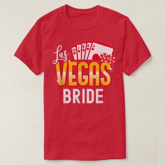 Matching Las Vegas Wedding Bride and Groom Vegas B T-shirt (Design voorkant)