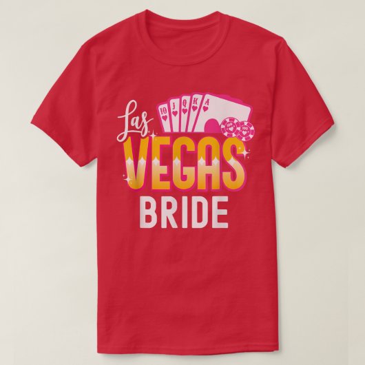 Matching Las Vegas Wedding Bride and Groom Vegas B T-shirt (Design voorkant)