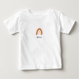 Matching Mini With Rainbow Illustration Baby Shirt