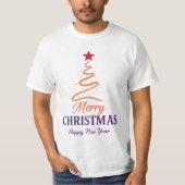 Matching Minimal Christmas Value Tee USA T-shirt (Voorkant)
