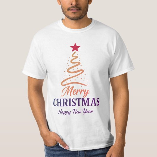 Matching Minimal Christmas Value Tee USA T-shirt (Voorkant)