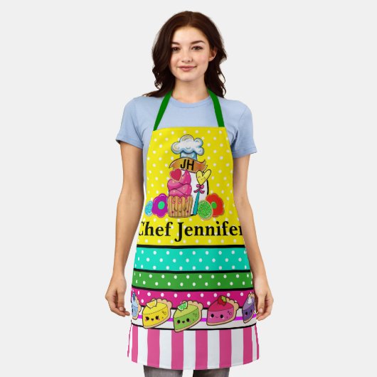 Matching Moeder's Helper Apron Schort (Gedragen)