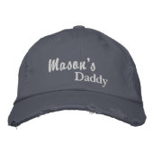 Matching Mommy Daddy embroidered caps set Geborduurde Pet (Voorkant)