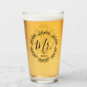 Matching Mr Monogram Wreath Glas