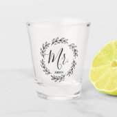 Matching Mr Monogram Wreath Shot Glas (Voorkant)