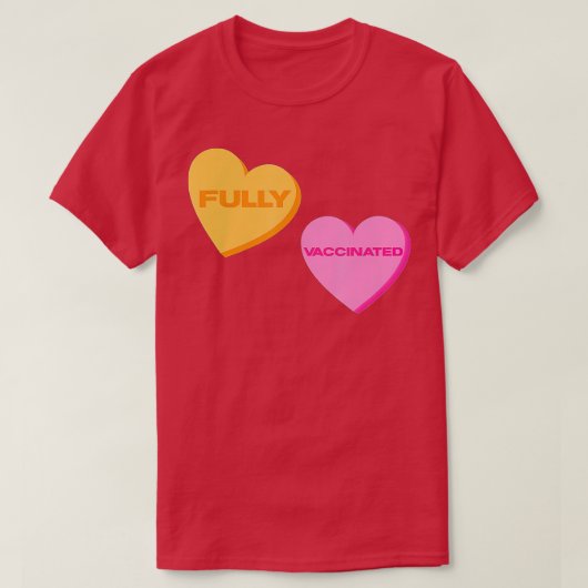 Matching Nurse s Valentijnsdag Snoep Heart Vaccin T-shirt (Design voorkant)