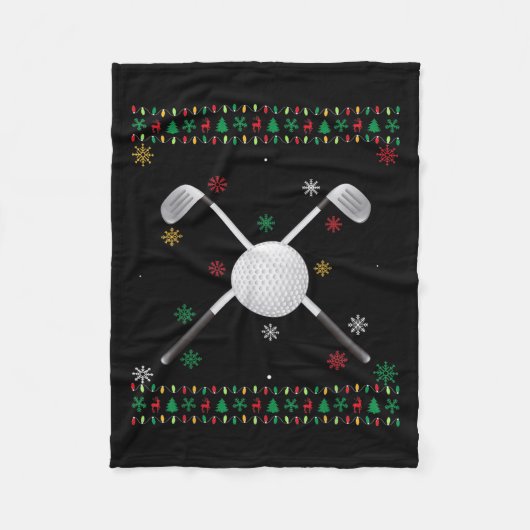 Matching Outfits For Holiday Party Golf Ugly Chris Fleece Deken (Voorkant)