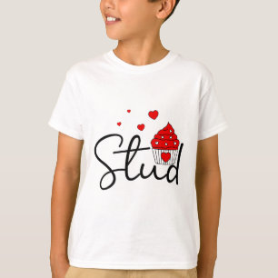 Matching Paar Liefde Hart Stud Muffin Cupcake Val T-shirt