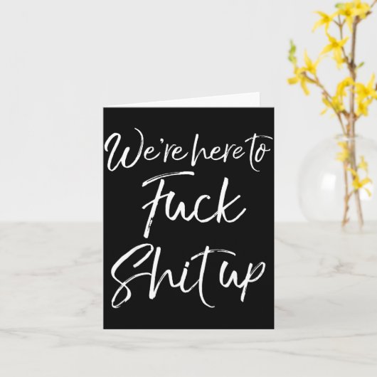 Matching Party For Couples We're Here To For Up Kaart (Gele Bloem)