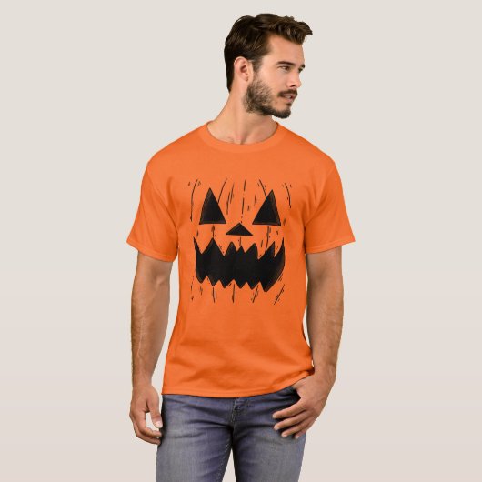 Matching Pumpkin Face Halloween T-Shirt  (Voorkant volledig)