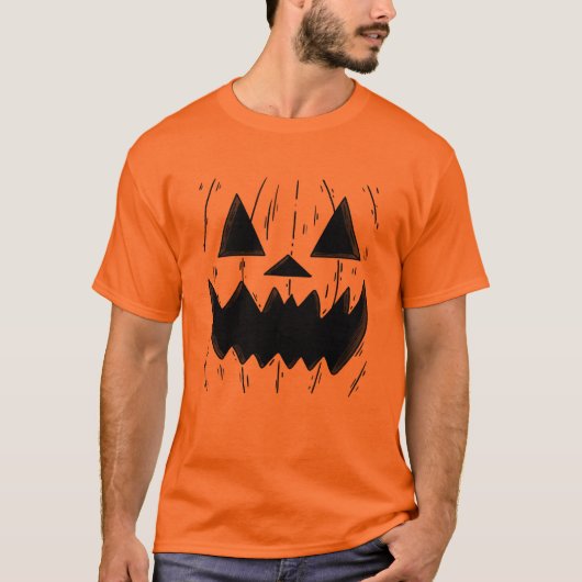 Matching Pumpkin Face Halloween T-Shirt  (Voorkant)