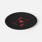 Matching Queen Hearts Suit Plays Cards Modern Papieren Bordje (Gekanteld)