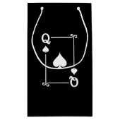 Matching Queen Spades Suit Plays Cards Modern Klein Cadeauzakje (Achterkant)