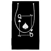 Matching Queen Spades Suit Plays Cards Modern Klein Cadeauzakje (Voorkant)