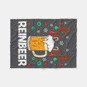 Matching Reinbeer Couples Beer WineDeer Wine Laugh Fleece Deken (Voorkant (Horizontaal))