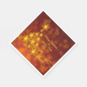 Matching Set Gold Stars Name Kerstlunch Servet (Hoek)