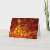 Matching Set Gold Stars Tree Naam Kerstmis Kaart (Voorkant)