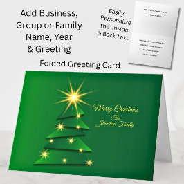 Matching Set Green Kerstmis Tree Change Name Kaart