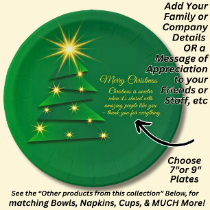 Matching Set Green Tree 20xx Change Name 7" Papieren Bordje