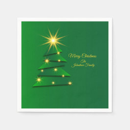 Matching Set Green Tree Change Name Cocktail Servet