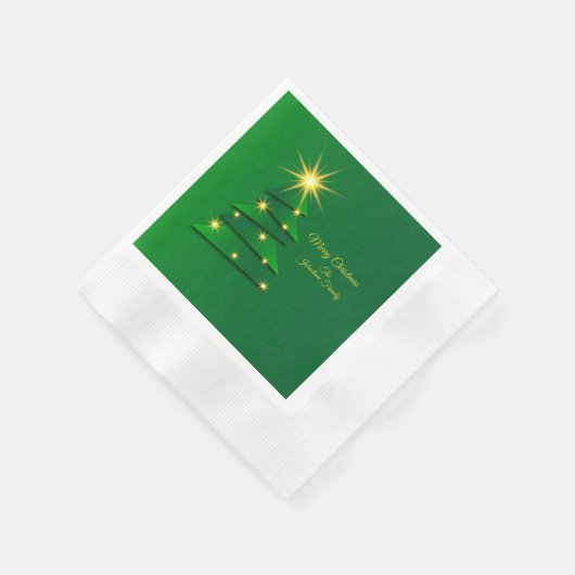 Matching Set Green Tree Change Name Cocktail Servet (Hoek)
