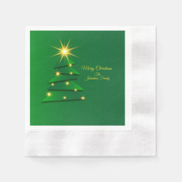 Matching Set Green Tree Change Name Cocktail Servet