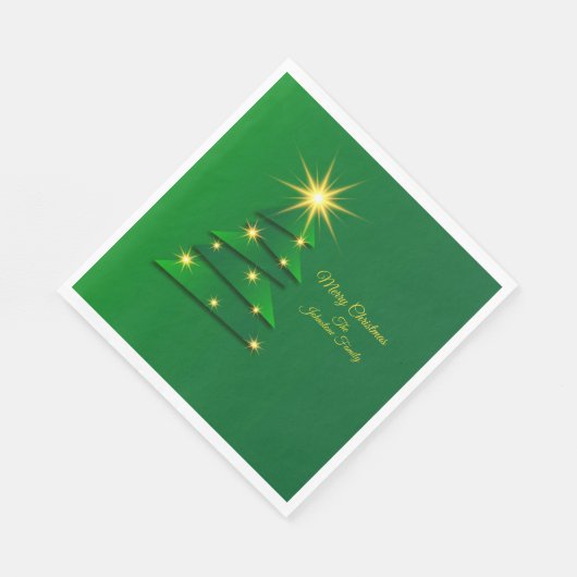 Matching Set Green Tree Change Name Luncheon Servet (Hoek)