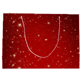 Matching Set Kerstred Gold Tree Stars Naam Groot Cadeauzakje (Achterkant)