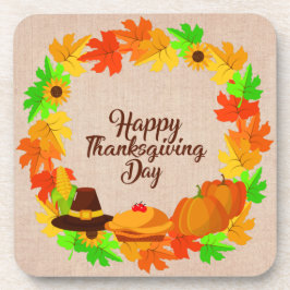 Matching Set Thanksgiving met Pet plastic kurk Bier Onderzetter