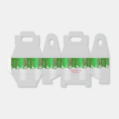 Matching Set White Reindeer geeft naam groen uit Bedankdoosjes (Uitgevouwen)