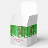 Matching Set White Reindeer geeft naam groen uit Bedankdoosjes (Geopend)