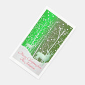 Matching Set White Reindeer geeft naam groen uit Servet (Hoek)