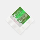 Matching Set White Reindeer geeft naam groen uit Servet (Hoek)