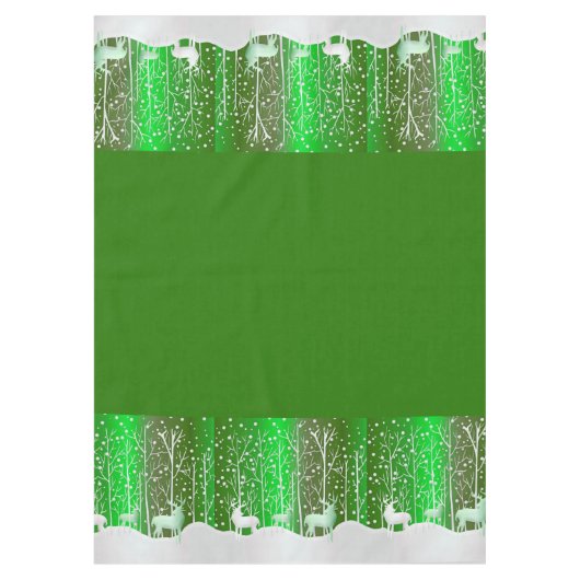 Matching Set White Reindeer geeft naam groen uit Tafelkleed (Voorkant)