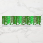 Matching Set White Reindeer geeft naam groen uit Waterfles Etiket (Enkel label)