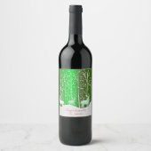 Matching Set White Reindeer geeft naam groen uit Wijn Etiket (Voorkant)