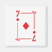 Matching Seven Diamonds Suit Plays Cards 7 Magneet (Voorkant)