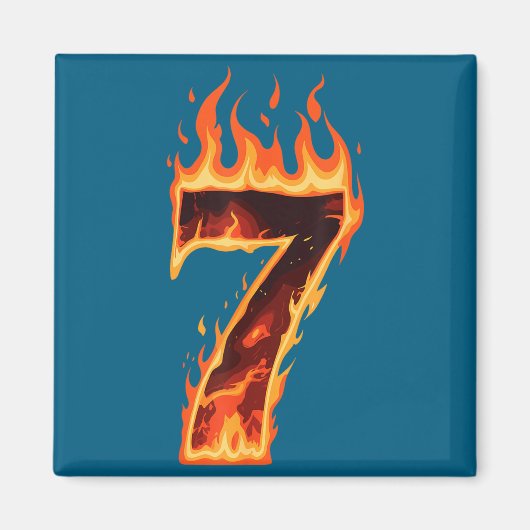 Matching Six Seven Flaming Ice Funny Meme 67 Coupl Magneet (Voorkant)