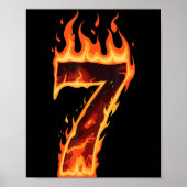 Matching Six Seven Flaming Ice Funny Meme 67 Coupl Poster (Voorkant)
