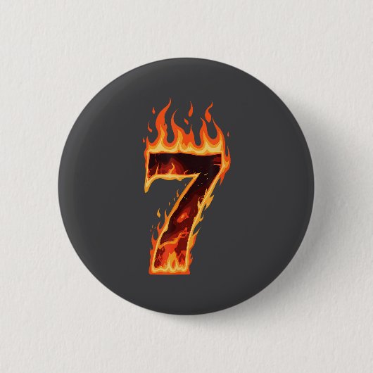 Matching Six Seven Flaming Ice Funny Meme 67 Coupl Ronde Button 5,7 Cm (Voorkant)