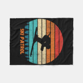 Matching Ski Patrol Ski Resort Winter Skiing Sunse Fleece Deken (Voorkant (Horizontaal))