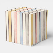 Matching, Subdued Pink, Yellow and Blue Stripes  Bedankdoosjes (Achterkant)